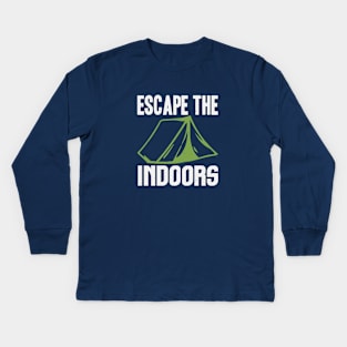 escape the indoors Kids Long Sleeve T-Shirt